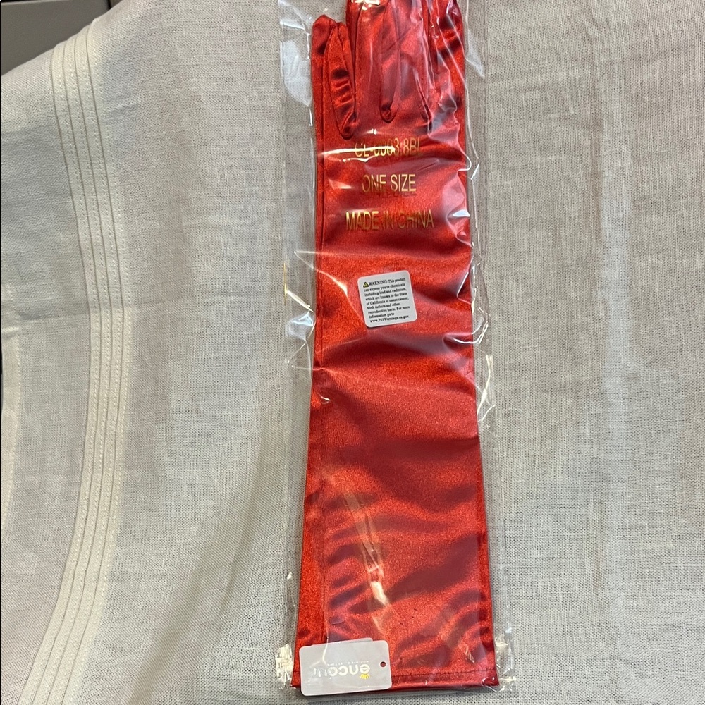 Elegant Red Long Gloves